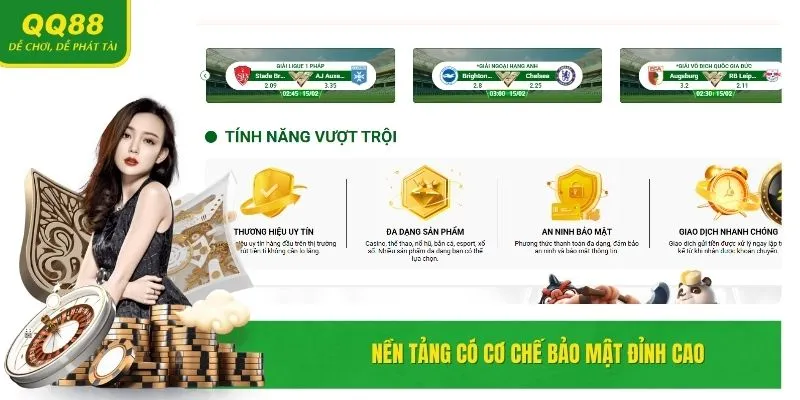 QQ88 🎖️ Nhà Cái Casino QQ88 NCI Link Vào Mới Nhất T5/2025 18 Hệ thống áp dụng công nghệ bảo mật tiên tiến hàng đầu.