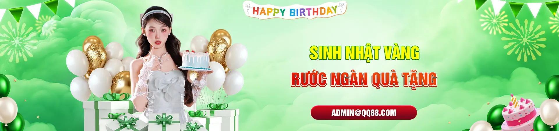 Banner sinh nhật vàng QQ88
